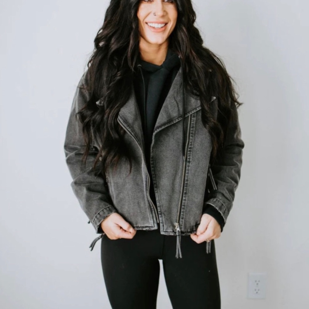 2/$100** asher Side Lace Denim Jacket by Chelsea DeBoer from Lauriebelles